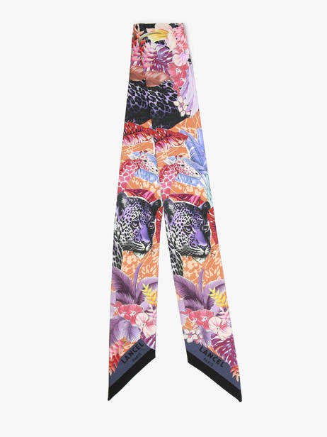 Zijden Lint Jungle 82x5,5cm Lancel Veelkleurig charms A13877